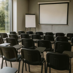 cautireduceri.ro-SCAUNE CONFERINTA CU MASUTA RABATABILA HRC 606 NEGRU